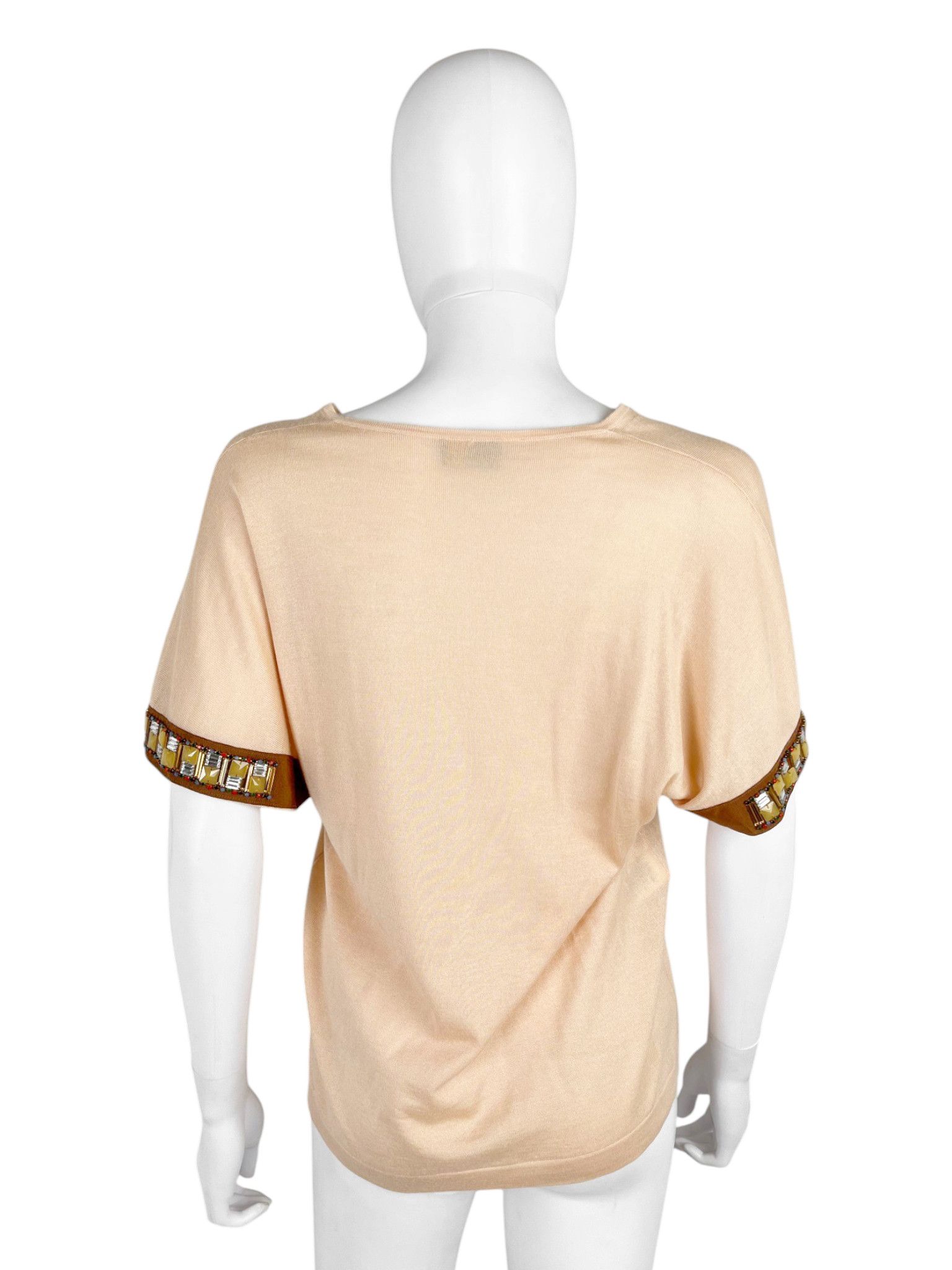 Fendi Fendi by Karl Lagerfield S/S 2010 Pink Embellished Top Size S / US 4 / IT 40 - 3 Thumbnail