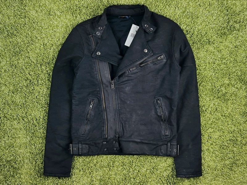 image of Polo Ralph Lauren x Ralph Lauren Ralph Laurent Jinny Moto Jacket Waxed Cotton in Black, Women's (Si