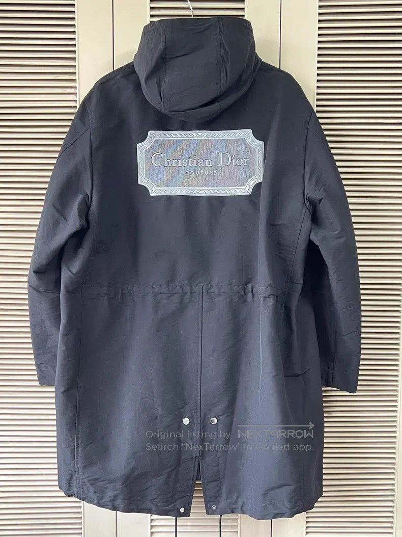 Dior Dior Black Hooded Long Coat Size US L / EU 52-54 / 3 - 2 Thumbnail