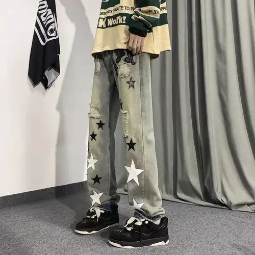 VIBE Vintage star patch patch jeans Size US 31 - 2 Thumbnail