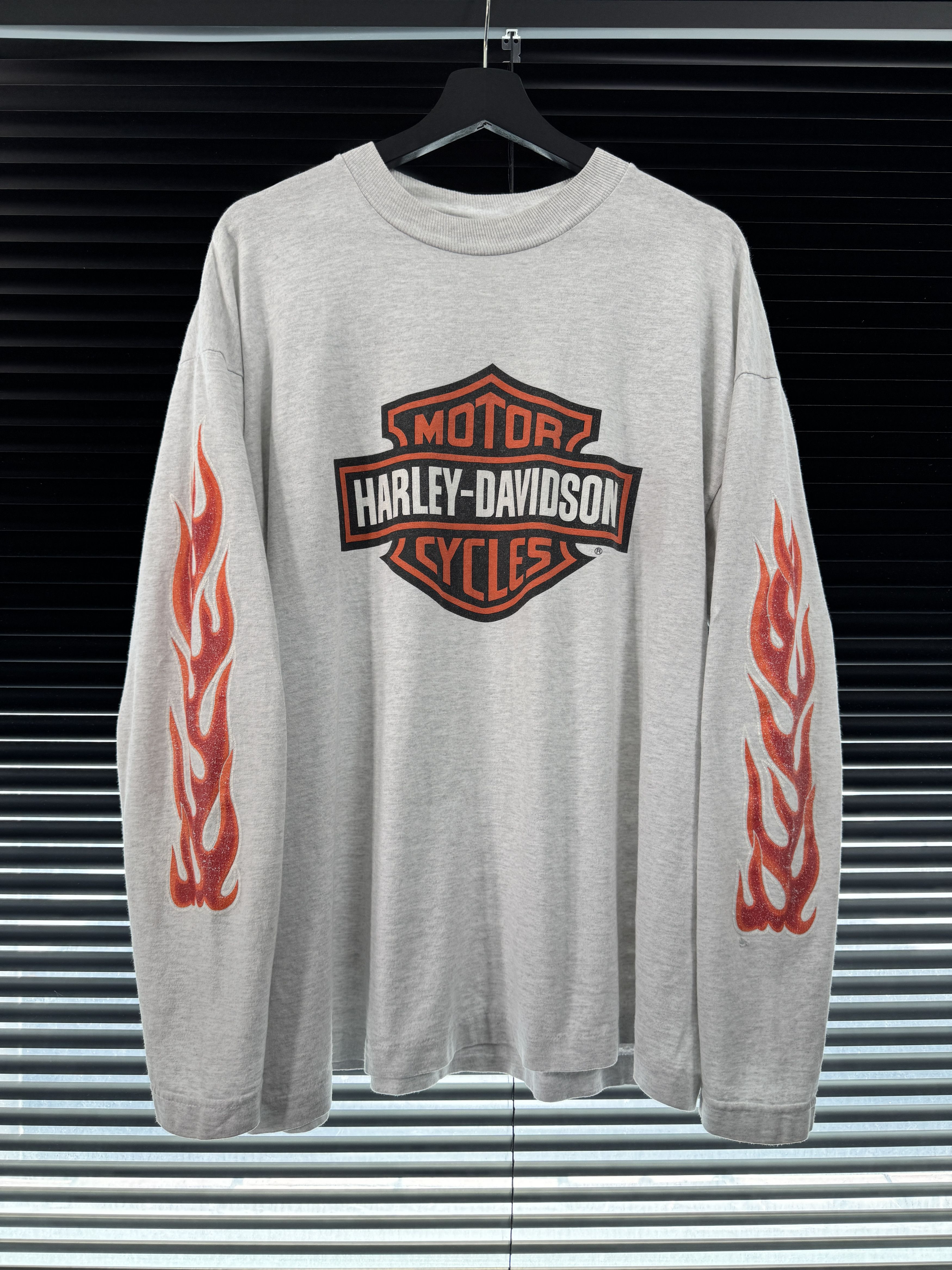 Harley Davidson Vintage 90s Harley Davidson Flame Longsleeve Size US XL / EU 56 / 4 - 1 Thumbnail
