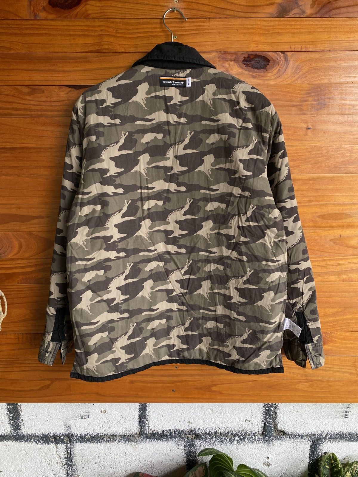 Vintage Town & Country Reversible Camouflage Jacket Black Surfwear Size US L / EU 52-54 / 3 - 13 Thumbnail