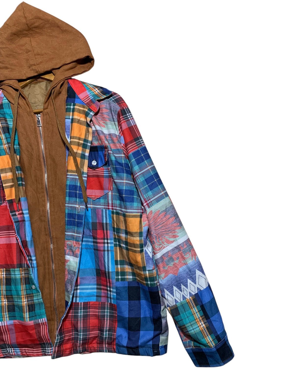 Japanese Brand 🔥PATCHWORKS DESIGNS ZIPPER HOODIE JACKETS Size US L / EU 52-54 / 3 - 3 Thumbnail
