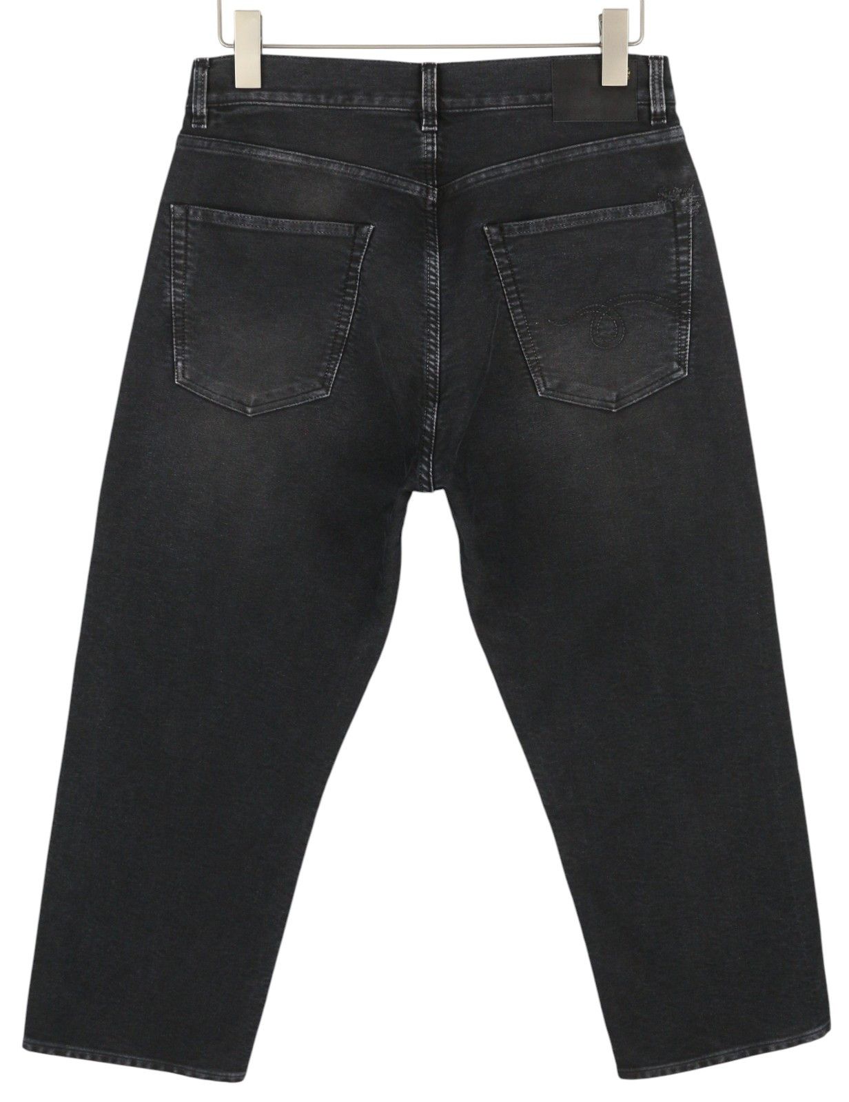 R13 X-BF 26 Black Garment Dyed Moleskin Cropped FW25 86531 Size 26" / US 2 / IT 38 - 2 Thumbnail