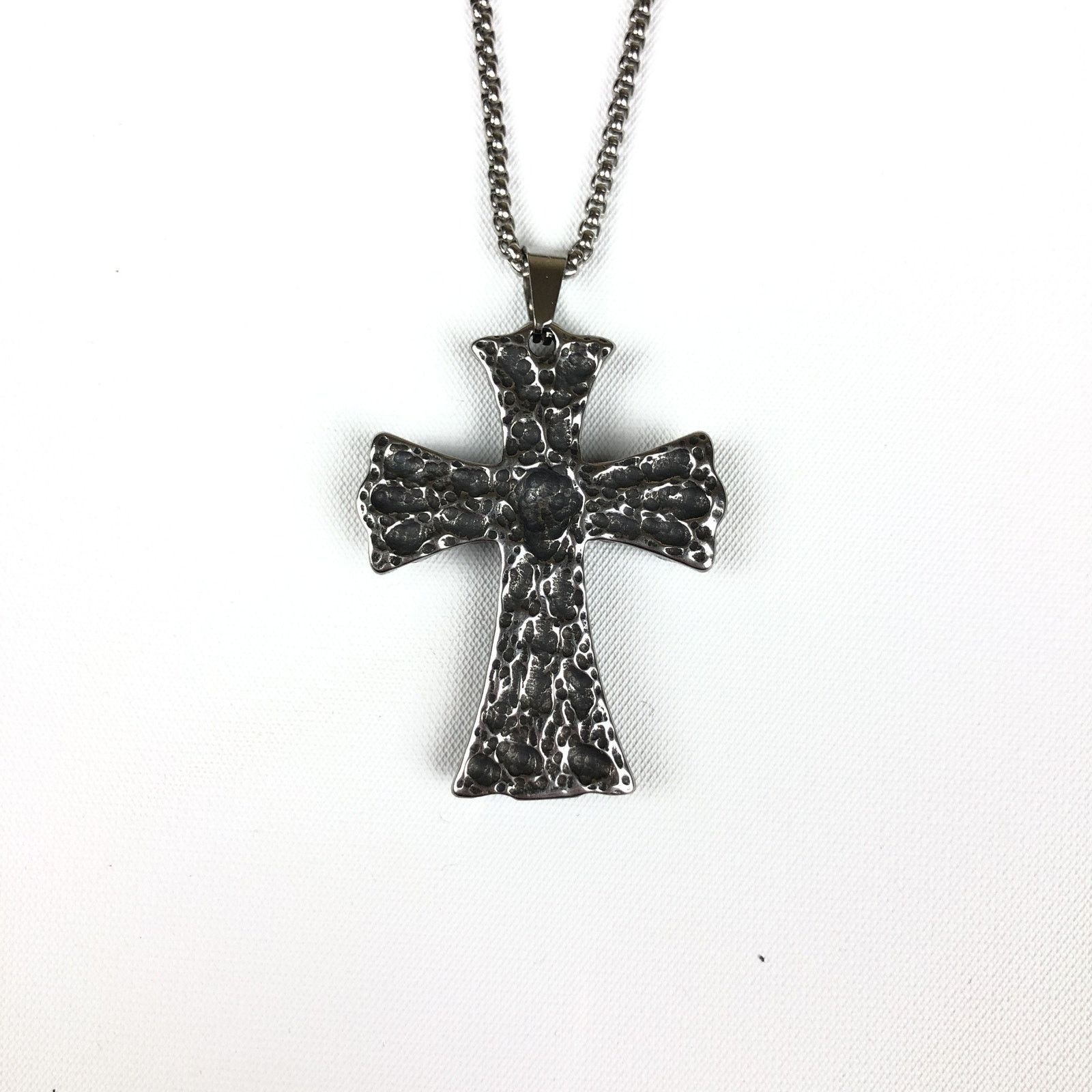 Jewelry Skull Cross Necklace Punk Chain Size ONE SIZE - 4 Thumbnail