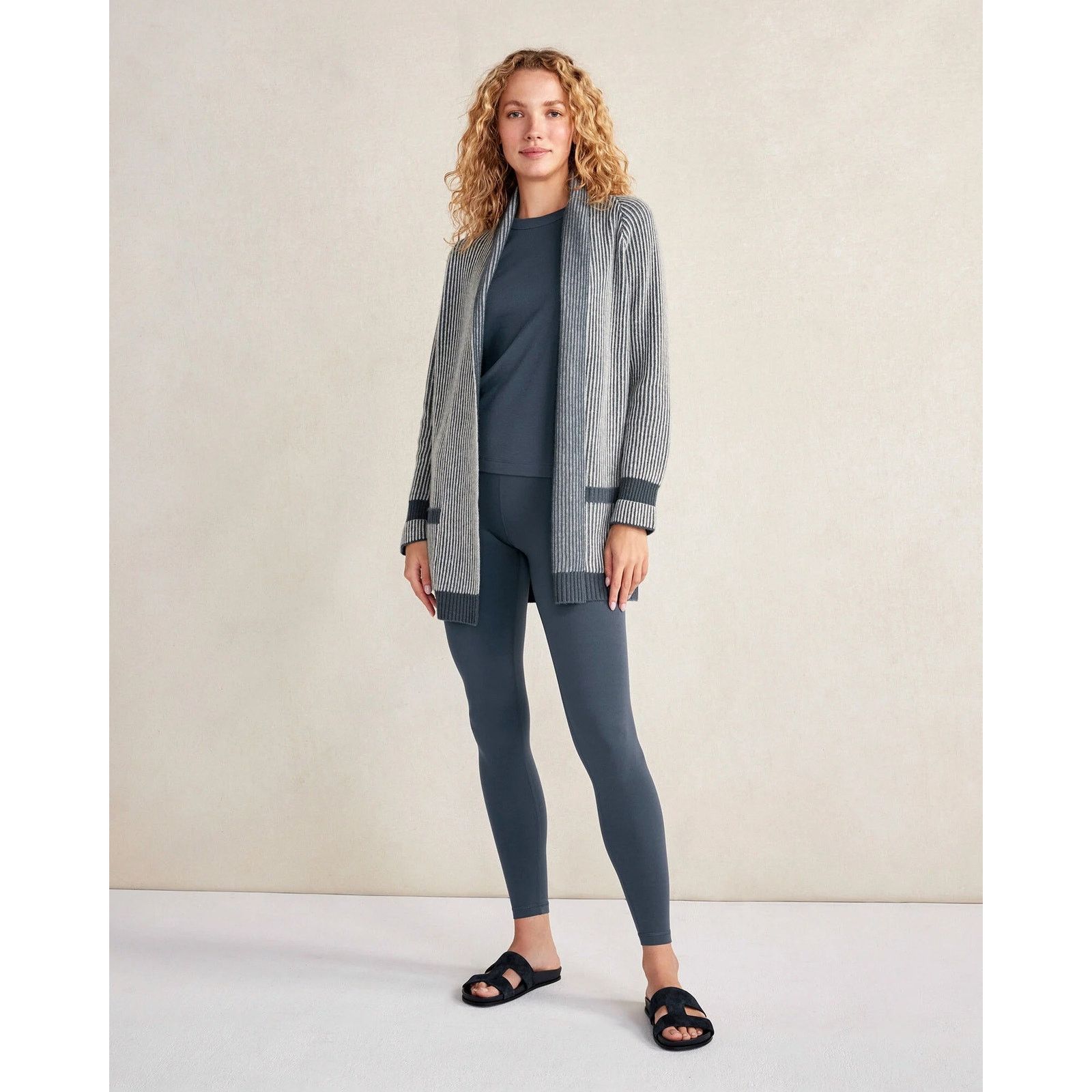 Other Haven Well Within 100% Cashmere Cardigan Blue Womens Large Size L / US 10 / IT 46 - 2 Thumbnail