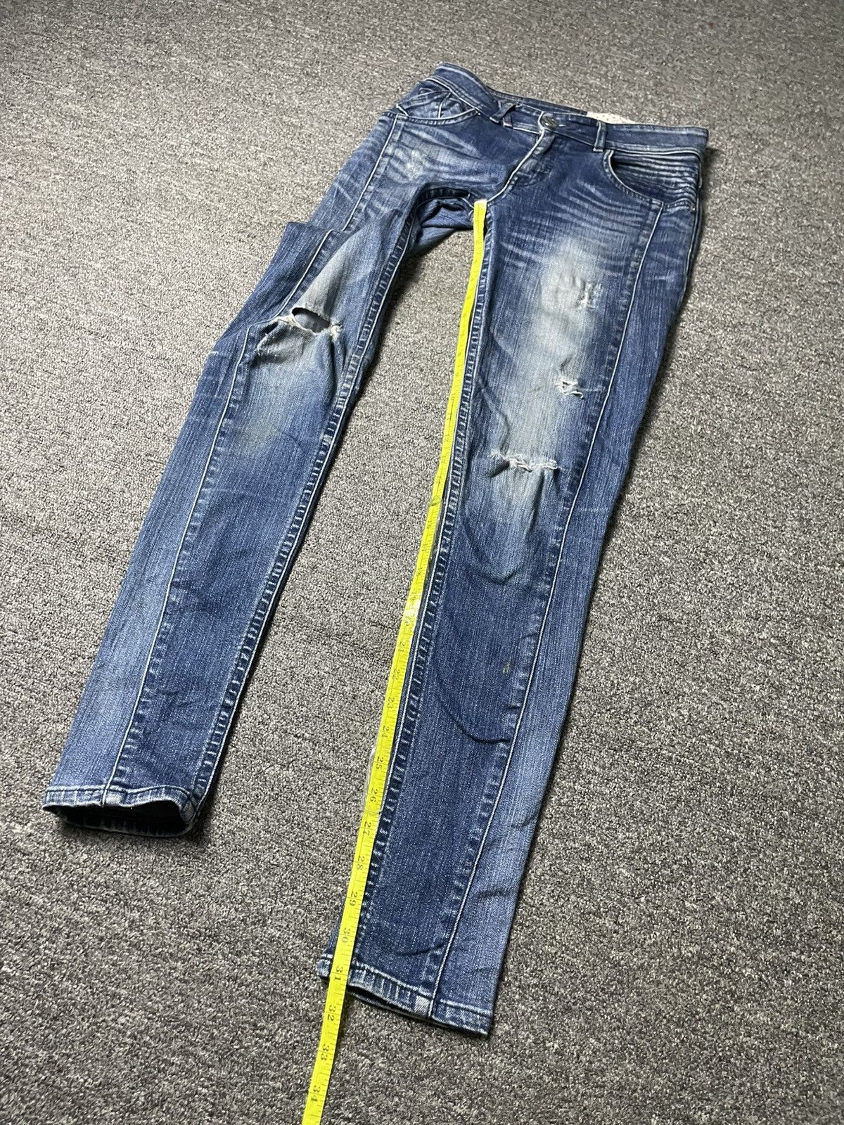 Japanese Brand × Vintage C-Seventeen Distressed Denim Ripped Jeans (104) Size US 27 - 5 Thumbnail