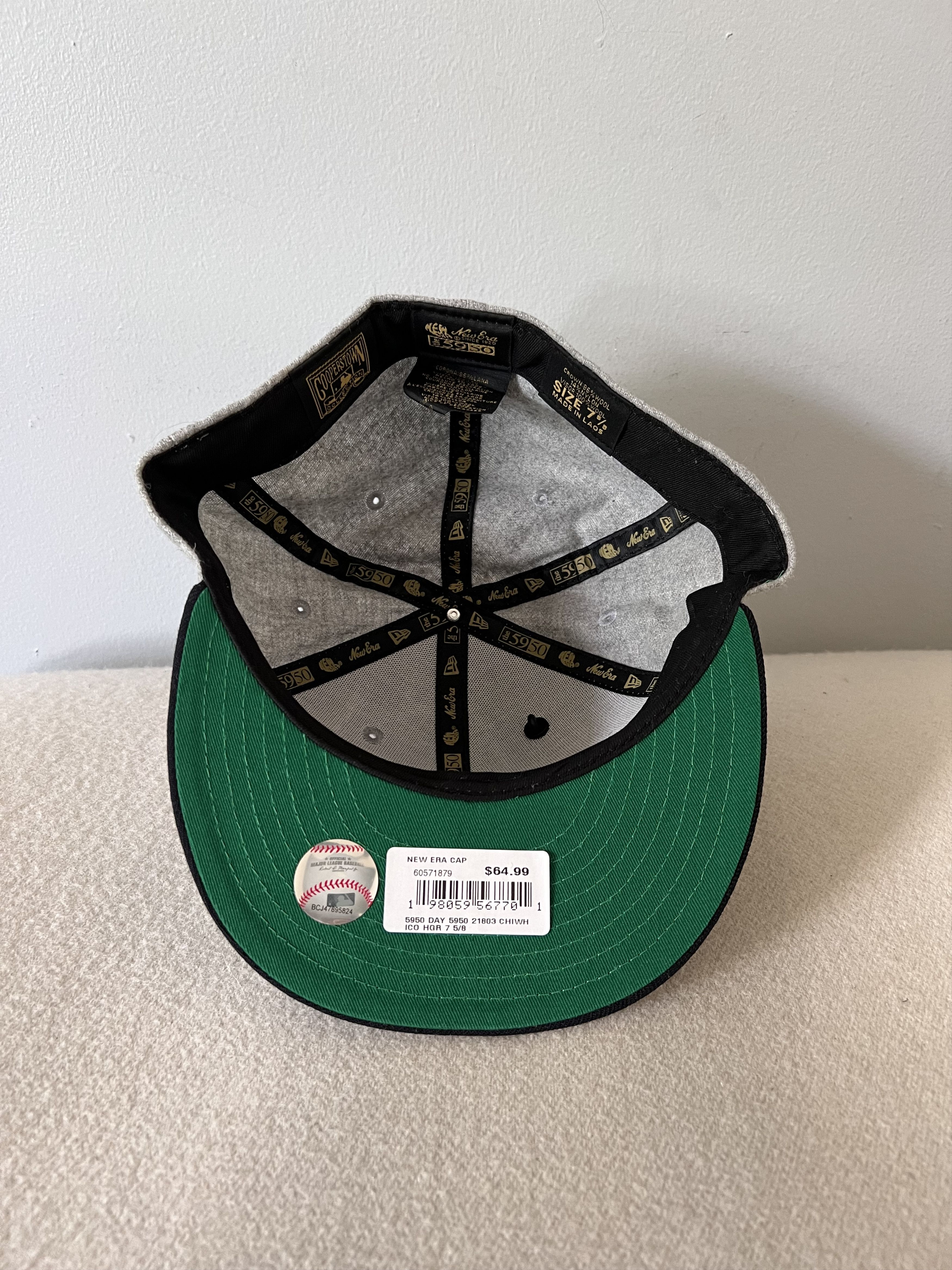MLB 7 5/8 New Era Chicago White Sox 5950 Wool Fitted Hat in Grey Size ONE SIZE - 5 Thumbnail
