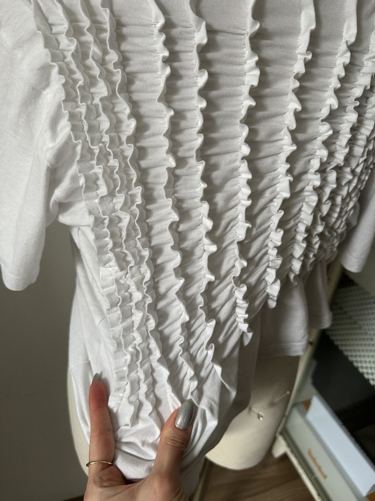 Other Ballet core tee y2k 🎀 ruffled smocked ruched t-shirt pleated Size S / US 4 / IT 40 - 3 Thumbnail