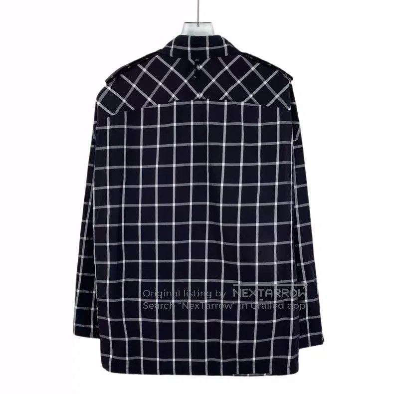 Hermes Hermes Color-Blocked Plaid Cotton Collar Zip-Up Long Sleev Size XS / US 0-2 / IT 36-38 - 2 Thumbnail