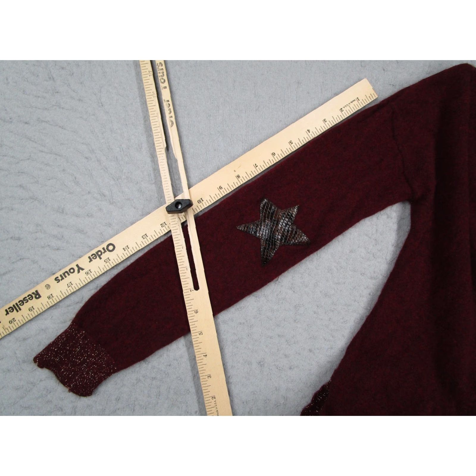 Zadig & Voltaire Zadig & Voltaire Sweater Womens Medium Red Cici Patch C Lurex Star Cashmere Size M / US 6-8 / IT 42-44 - 7 Thumbnail