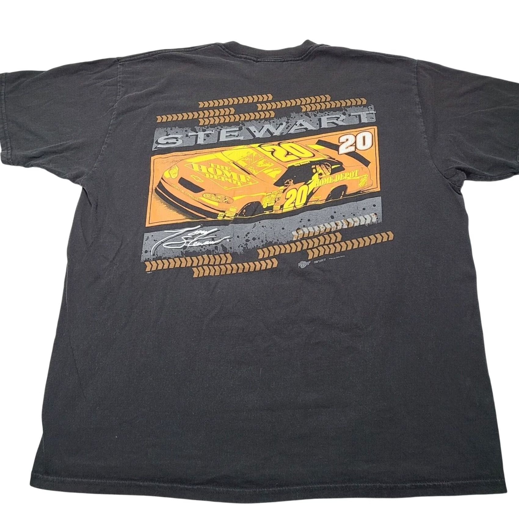 NASCAR VINTAGE NASCAR Tony Stewart The Home Depot Racing T-Shirt XL Black Mens Short Sleeve 2004 Y2K Size US XL / EU 56 / 4 - 2 Thumbnail