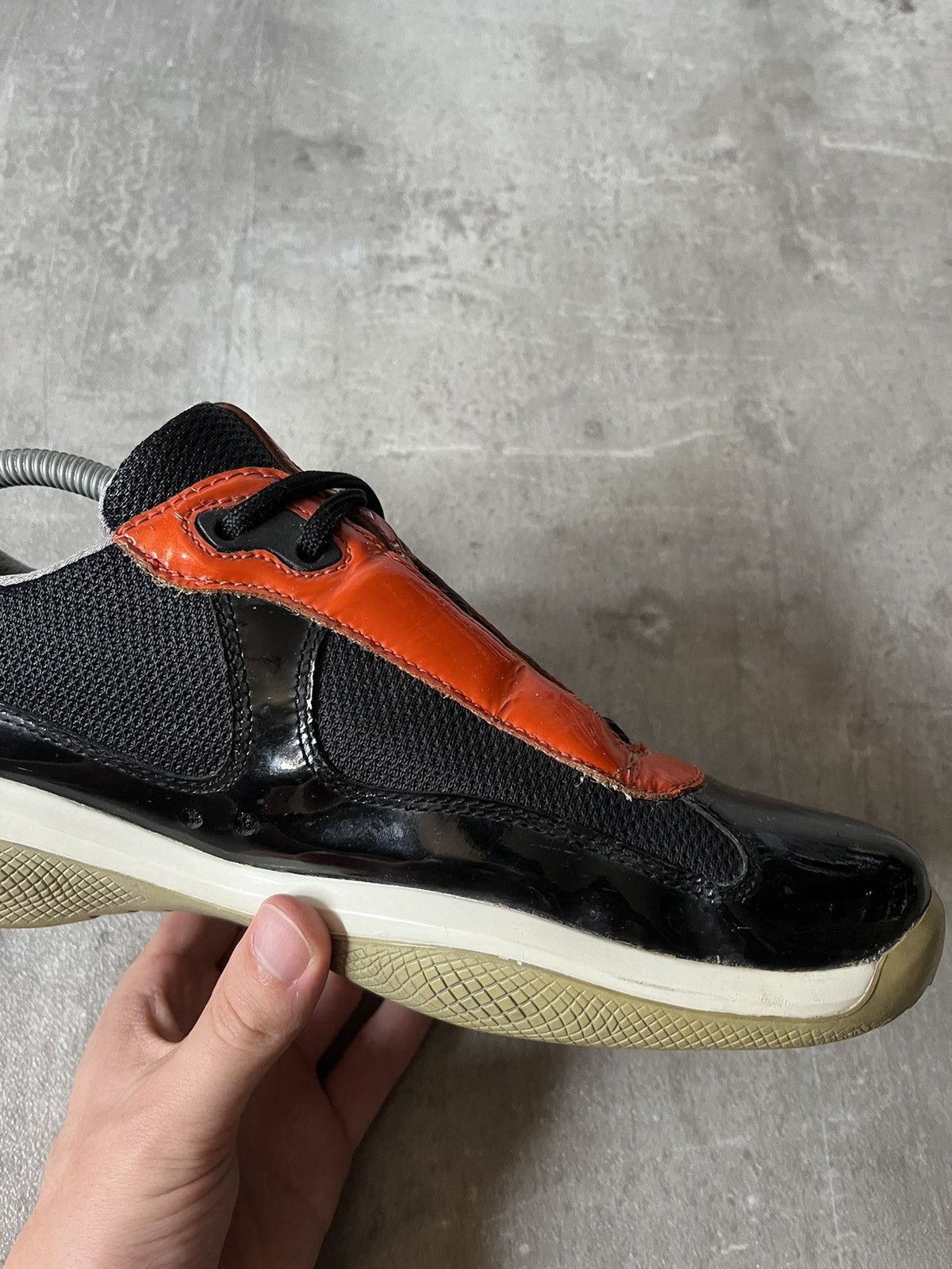 Prada Vintage Prada american cup low shoes orange navy Size US 9 / EU 42 - 13 Thumbnail