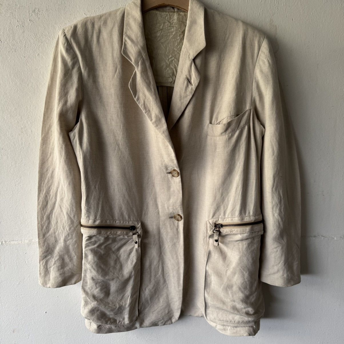 Emporio Armani Vintage Emporio Armani Double Pocket Zipper Blazer Size US S / EU 44-46 / 1 - 4 Thumbnail