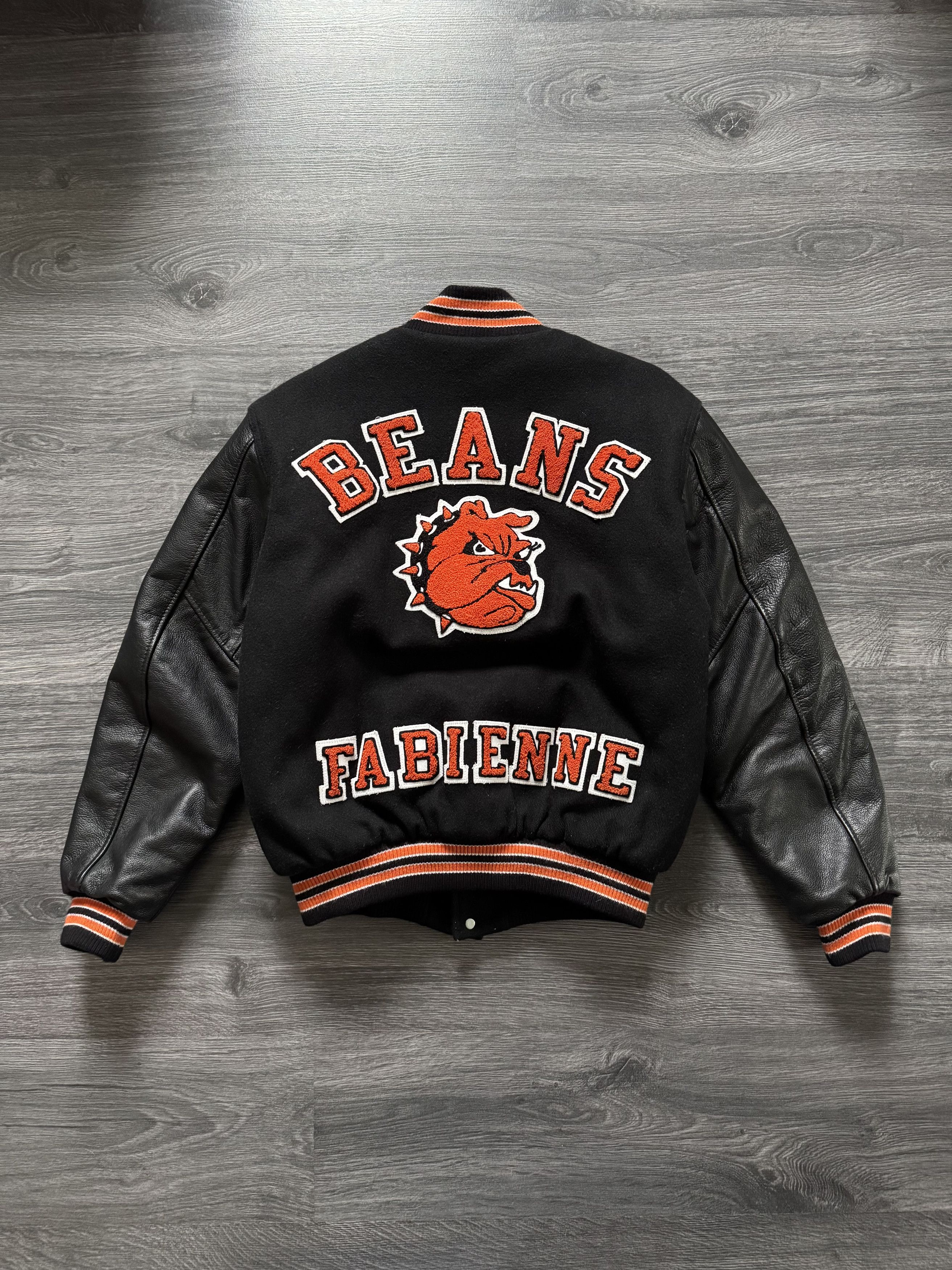 Vintage Vintage Akron Felt Wool Varsity Leather Sleeves Jacket Size US S / EU 44-46 / 1 - 2 Thumbnail