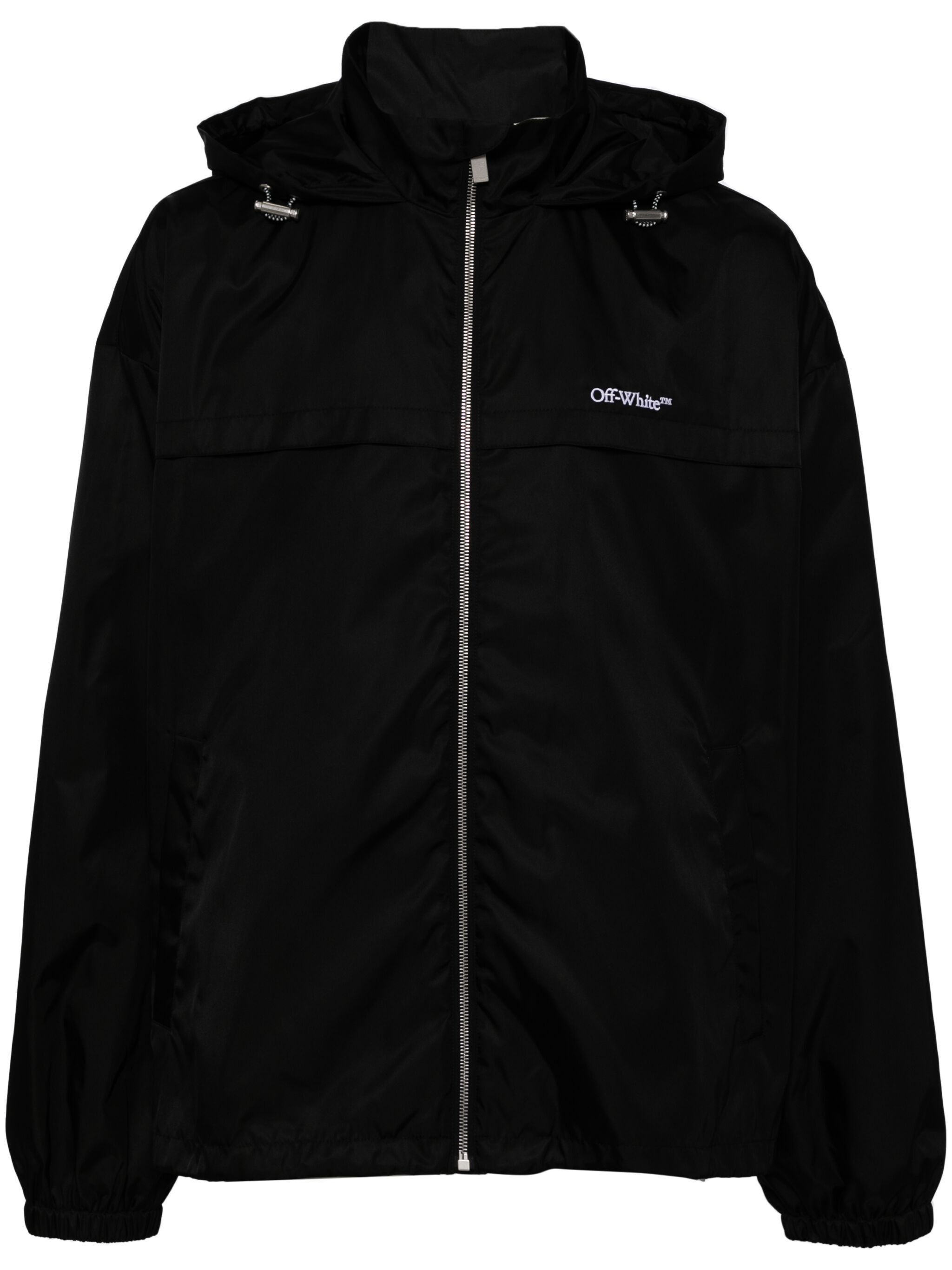 o1s22i1n1124 Hooded Windbreaker Jacket in Black
