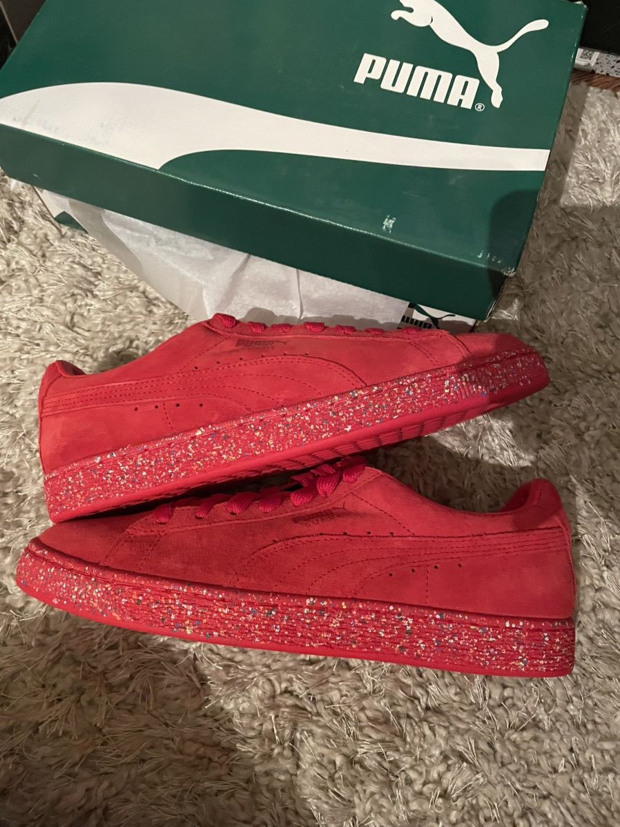 Puma Puma Suede Classic Splatter Red Size US 9.5 / EU 42-43 - 2 Thumbnail
