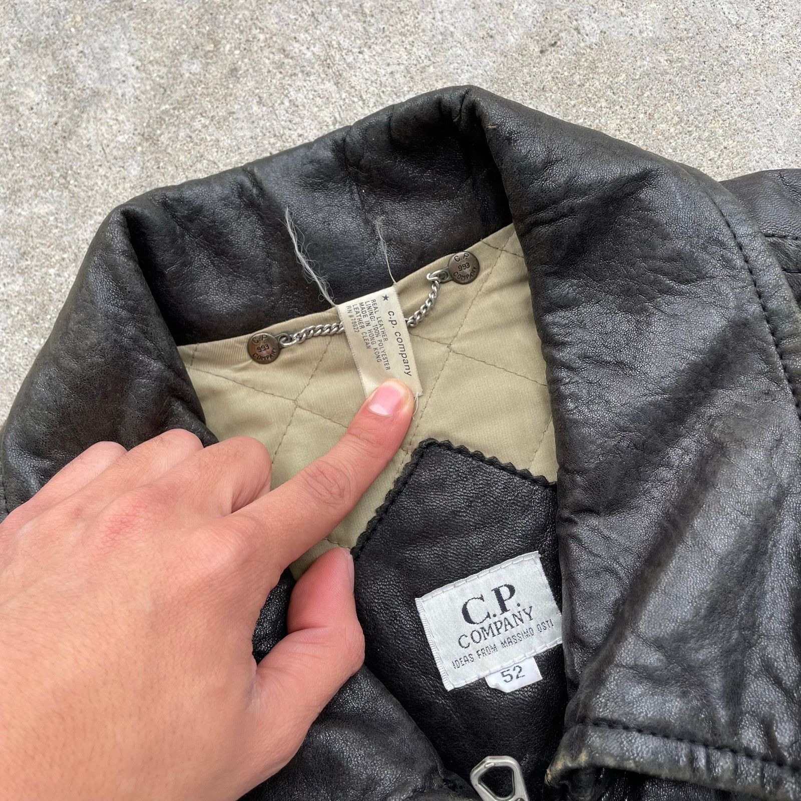 C.P. Company C.P. Company Massimo Osti Pelle Leather Jacket Black Mens L Size US L / EU 52-54 / 3 - 6 Thumbnail