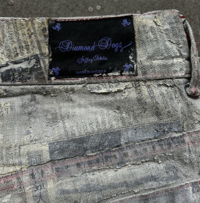 Other Diamond Dogs Waxed Newspaper-Coated Denim Pants Size US 37 - 3 Thumbnail