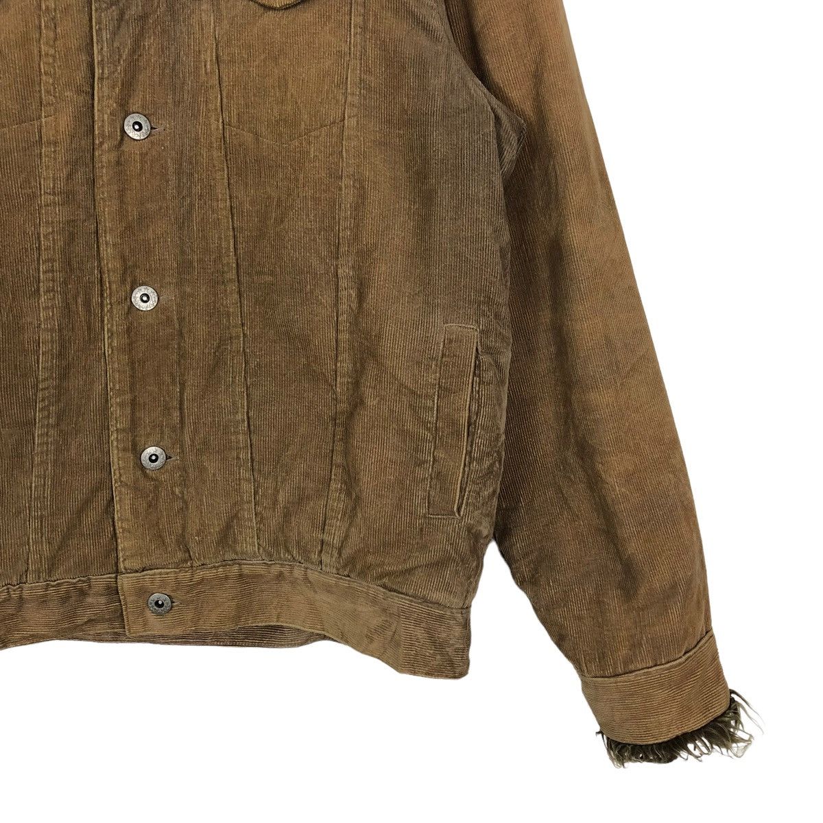 Japanese Brand 🔥90’s Real Things Corduroy Trucker Jacket Mink Fur Lining Size US L / EU 52-54 / 3 - 7 Thumbnail