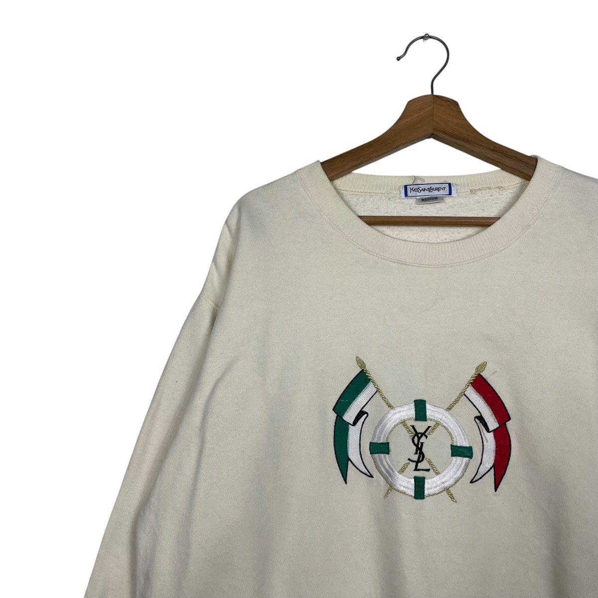 Yves Saint Laurent Vintage Yves Saint Laurent Big Logo Sweatshirt Size US M / EU 48-50 / 2 - 6 Thumbnail