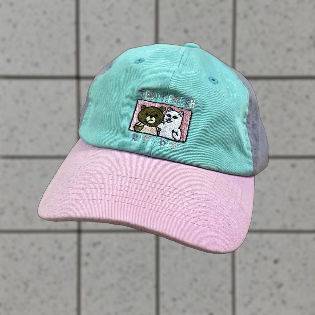 RIPNDIP Teddy Fresh Ripndip Colorful Hat Baseball Cap Adjustable Strap Mens One Size Multicolor Solid Color Size ONE SIZE - 1 Thumbnail