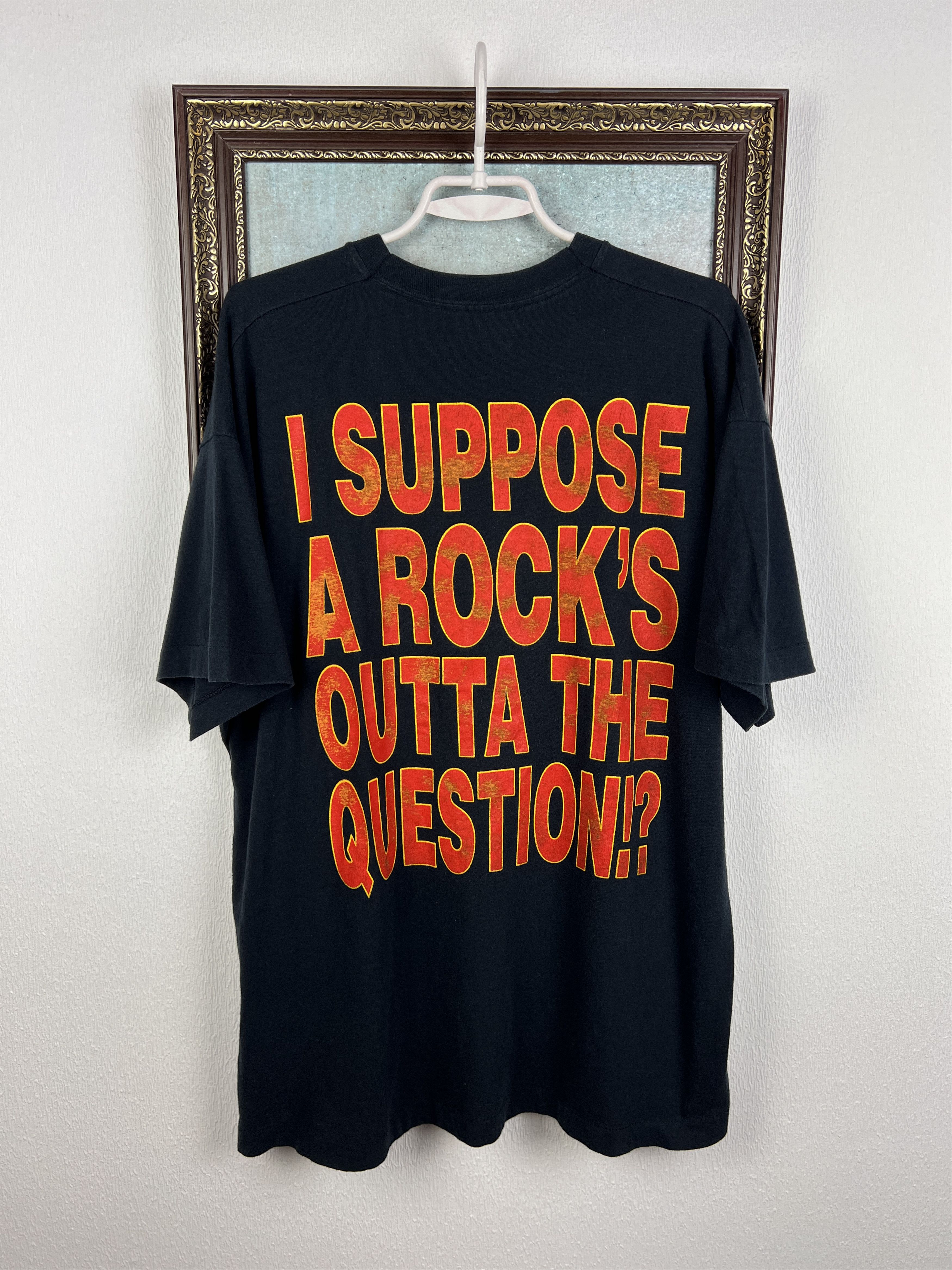 Vintage Def Leppard Tee Shirt Suppose A Rock’s Outta The Question Size US XL / EU 56 / 4 - 8 Thumbnail
