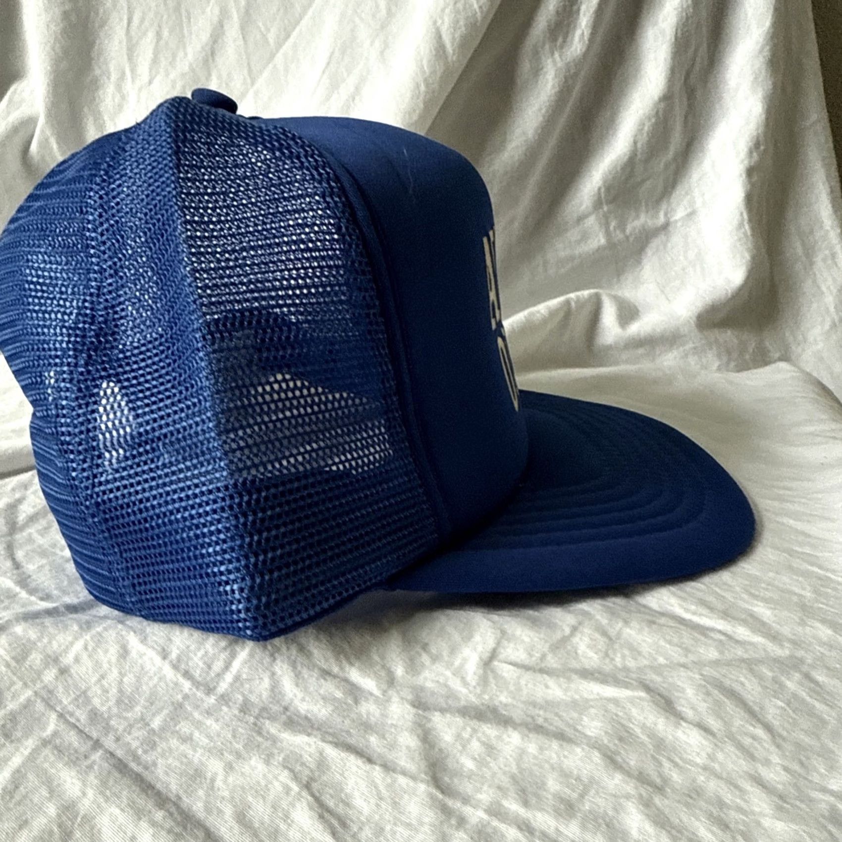 Vintage VINTAGE 80s Sam Sen Caps Avoco Oil Co. Hat SnapBack Foam Mesh Blue Adjustable One Size Unisex Adult Size ONE SIZE - 2 Thumbnail