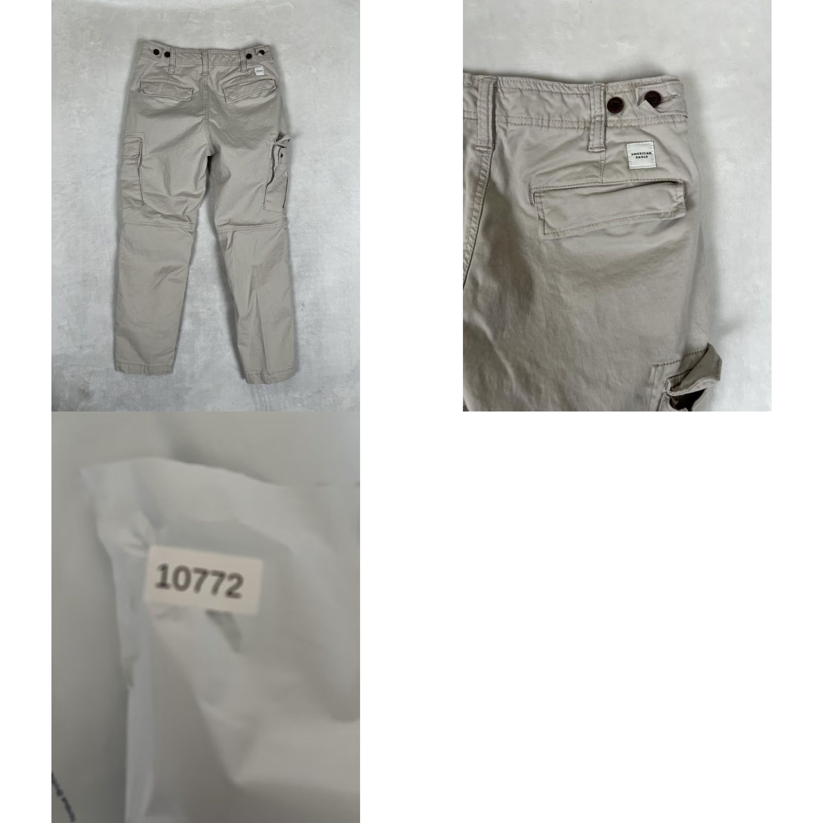 American Eagle Outfitters American Eagle Slim Lived-In Cargo Pants Mens 28x29 Beige Stretch Casual Size US 28 / EU 44 - 8 Thumbnail