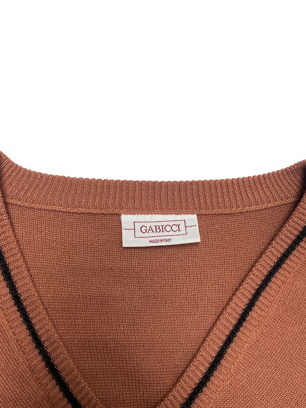 Vintage 90s Vintage GABICCI Old School Crazy Style Sweater V Neck Size US L / EU 52-54 / 3 - 4 Thumbnail