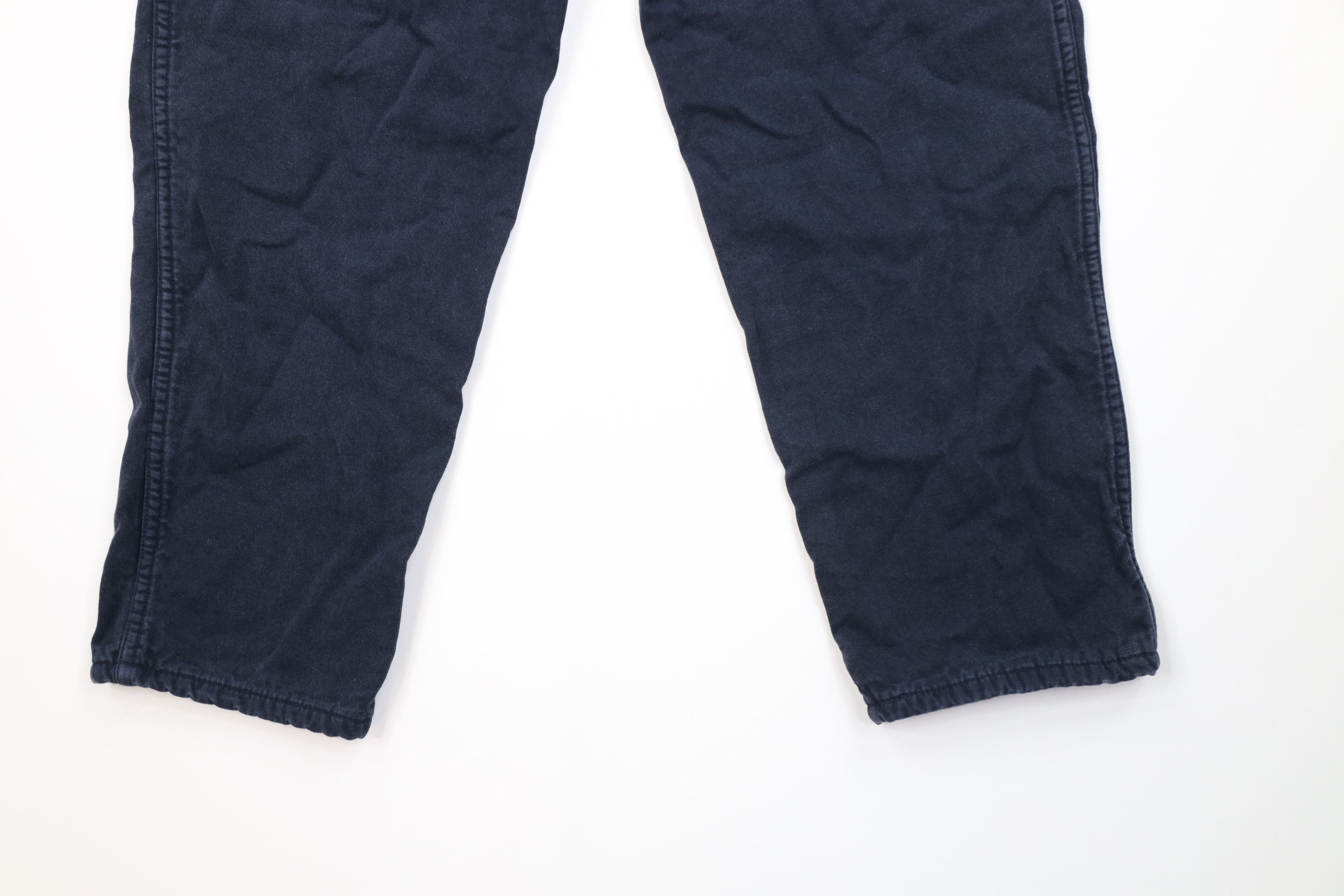 L.L. Bean Vintage 90s LL Bean Flannel Lined Canvas Pants Navy Blue USA Size 27" / US 4 / IT 40 - 11 Thumbnail