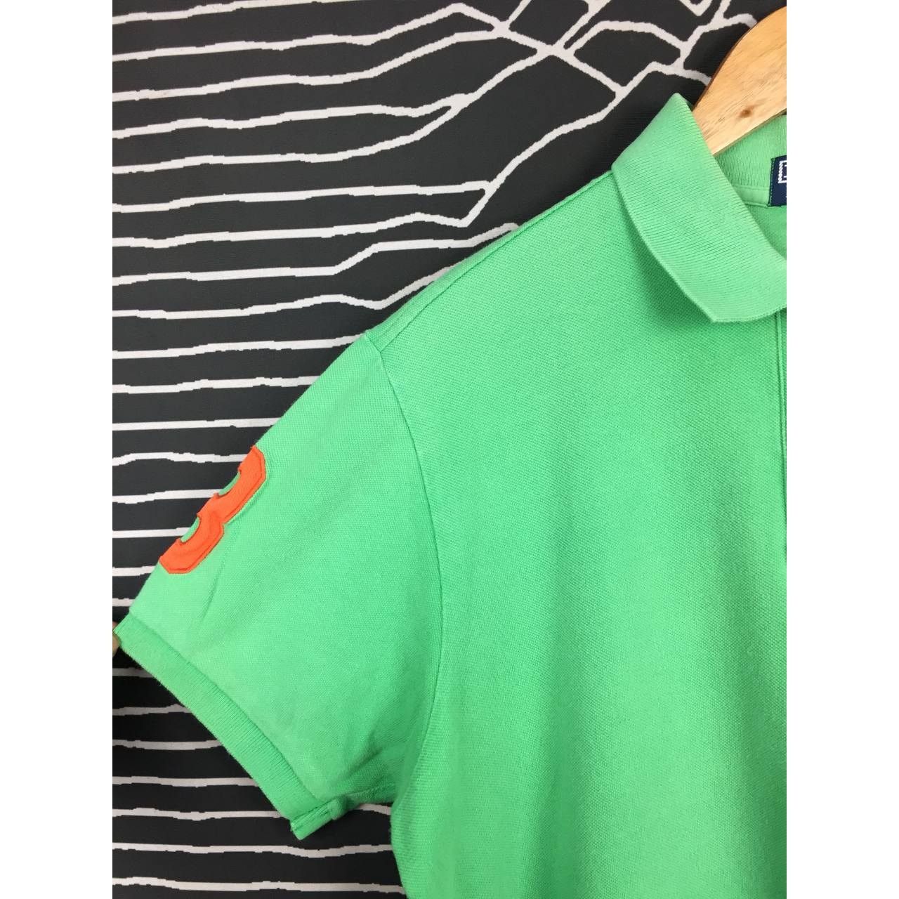 Polo Ralph Lauren × Vintage Vtg Polo Ralph Lauren Big Logo Custom Fit Polo Tee Size US L / EU 52-54 / 3 - 4 Thumbnail