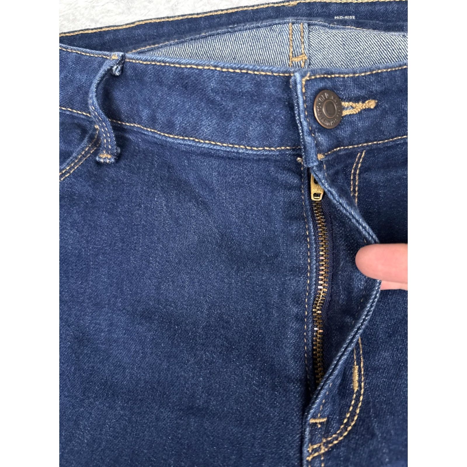 Old Navy Jeans Womens 14 Blue Mid Rise Bootcut Denim Stretch Pants Casual