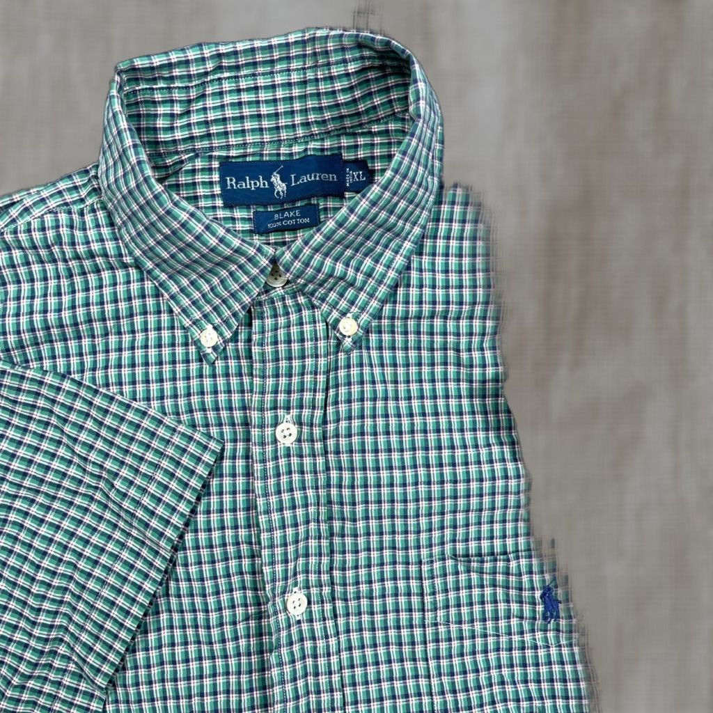 Ralph Lauren Ralph Lauren Shirt Men XL Green Plaid Button-Up Blake Regular Pocket Cotton Size US XL / EU 56 / 4 - 1 Thumbnail