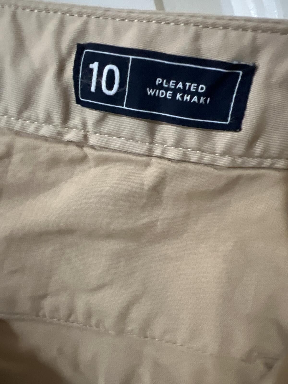 Gap Gap sz10 Wide Leg Beige pleated khaki NWT Coastal grandma Size 32" / US 10 / IT 46 - 5 Thumbnail