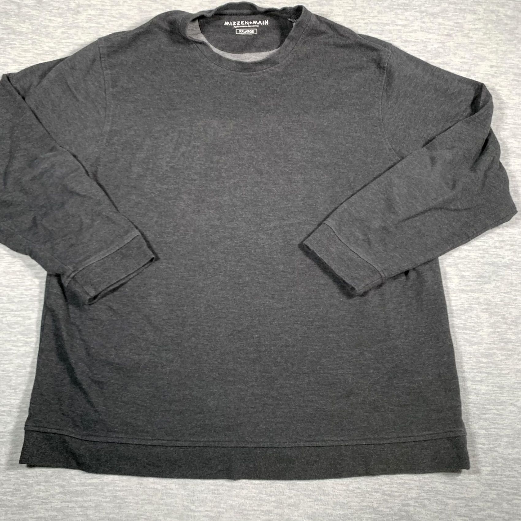 Mizzen+Main Mizzen + Main Sweater Mens 2XL Gray Crewneck Performance Pullover Long Sleeve Size US XXL / EU 58 / 5 - 3 Thumbnail