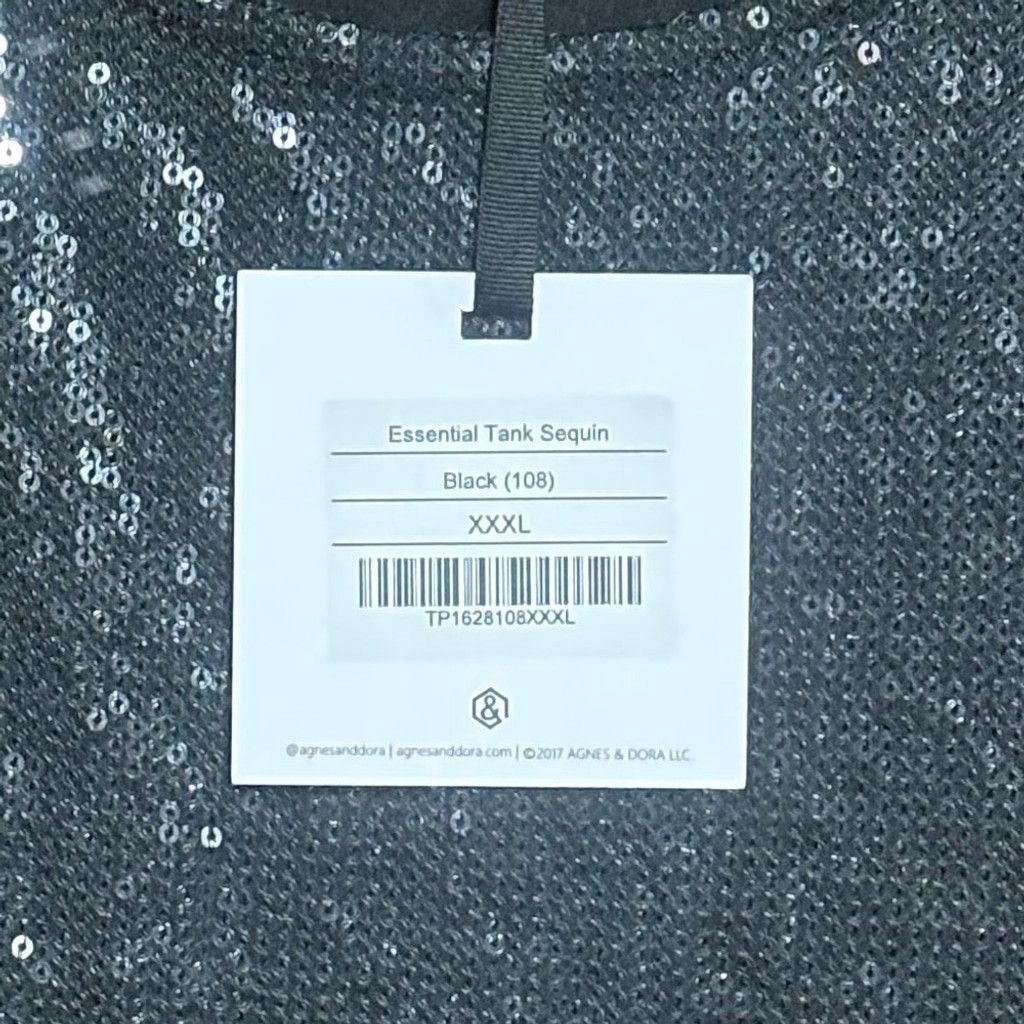 Other Agnes & Dora Shimmering Black Sequin Tank Top Size 3XL / US 20-22 - 3 Thumbnail
