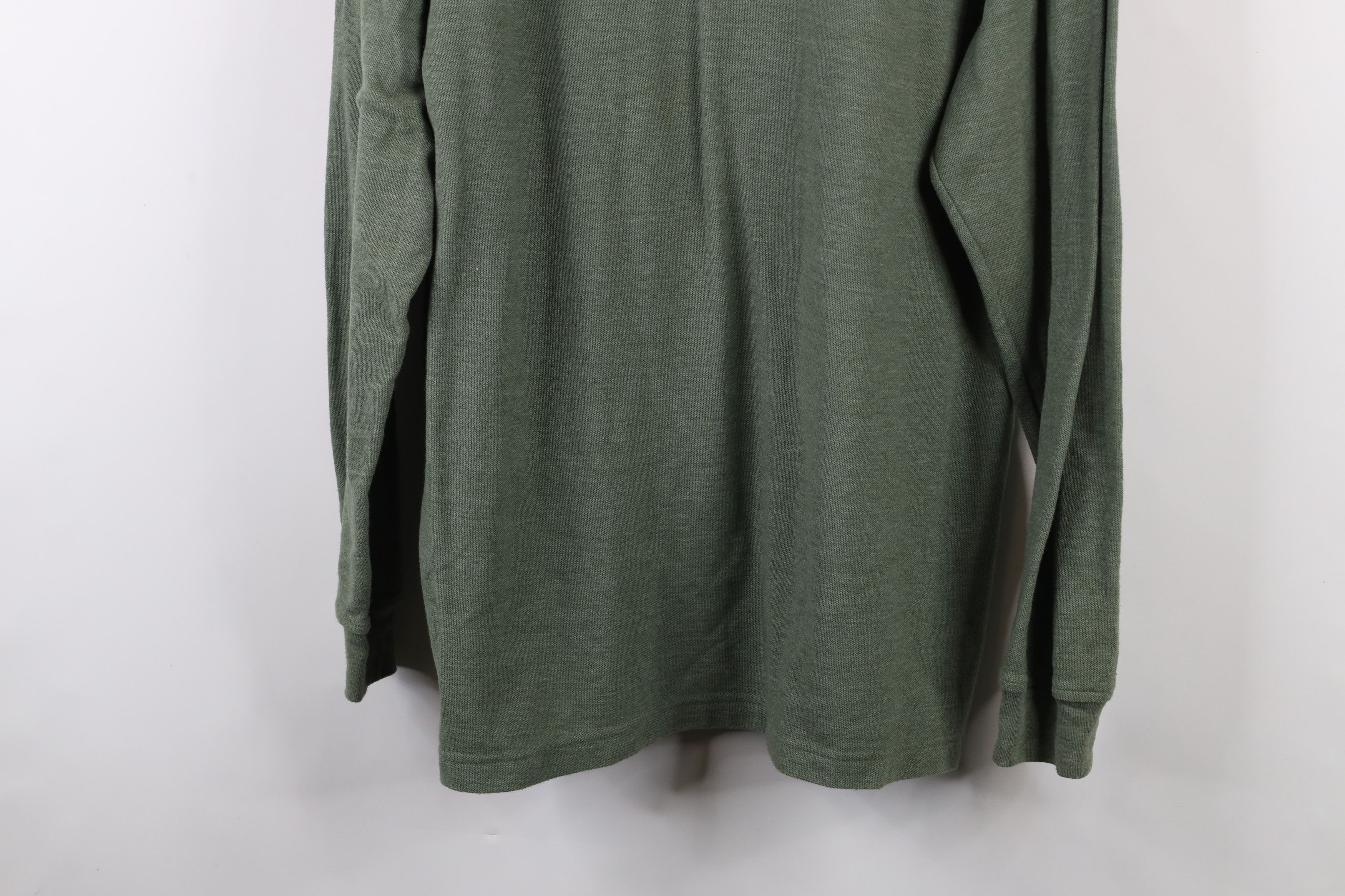 Vintage Vintage 90s Streetwear Knit Long Sleeve Rugby Polo Green Size US XL / EU 56 / 4 - 3 Thumbnail