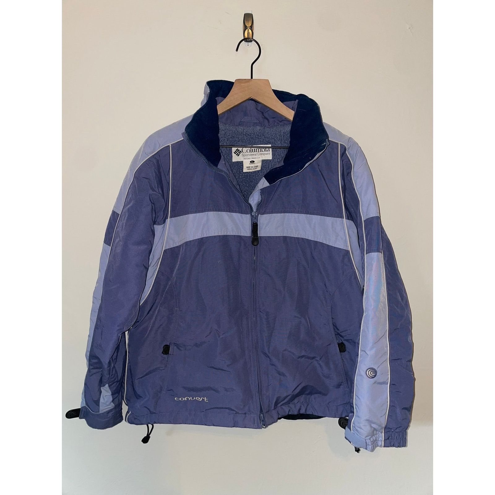 Columbia Womens Columbia Convert Jacket Blue Full Zip Ski Winter L Size L / US 10 / IT 46 - 1 Thumbnail