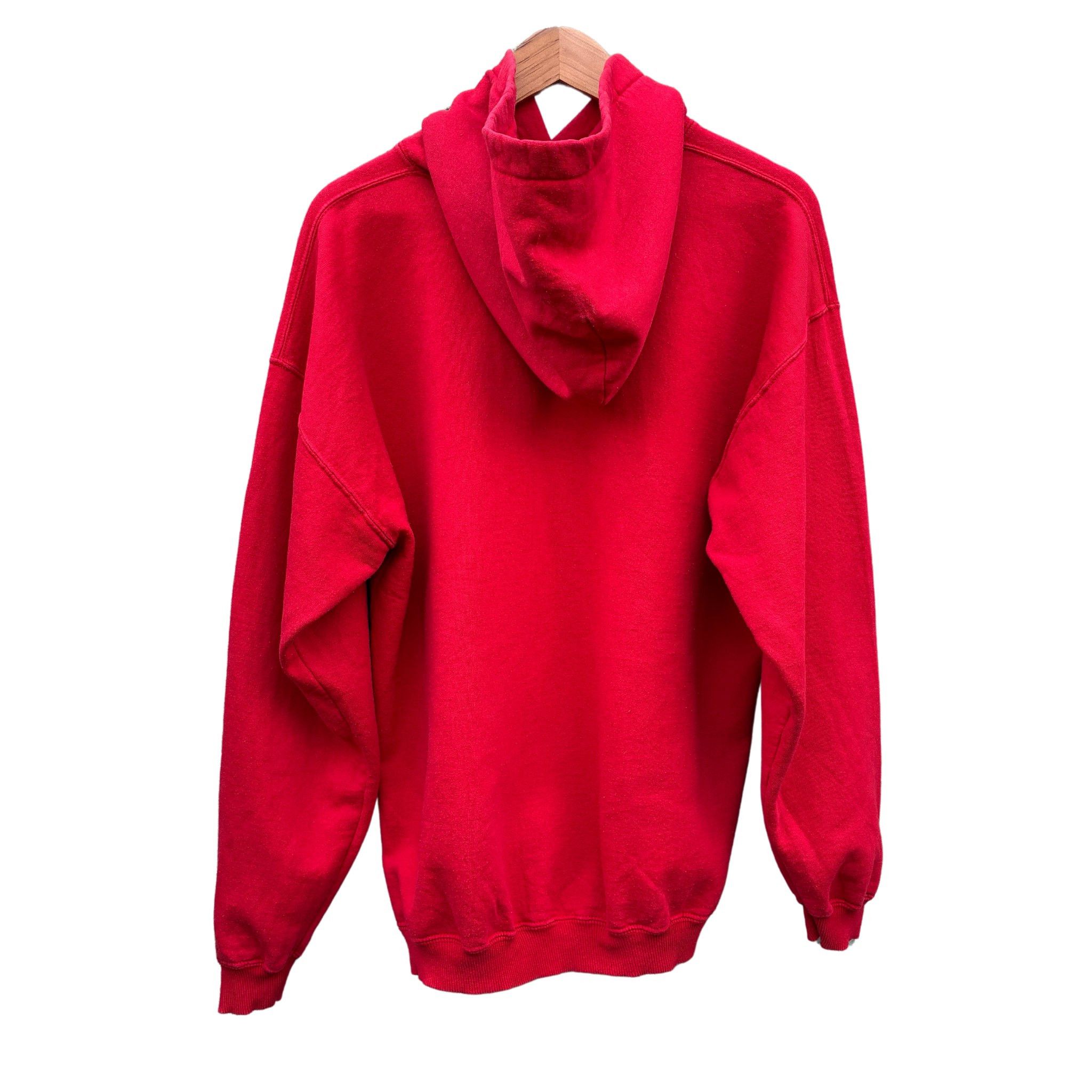 Gildan × Red Wing Red Wing Shoes Spell Out Classic Logo Red Hoodies Size US XL / EU 56 / 4 - 2 Thumbnail