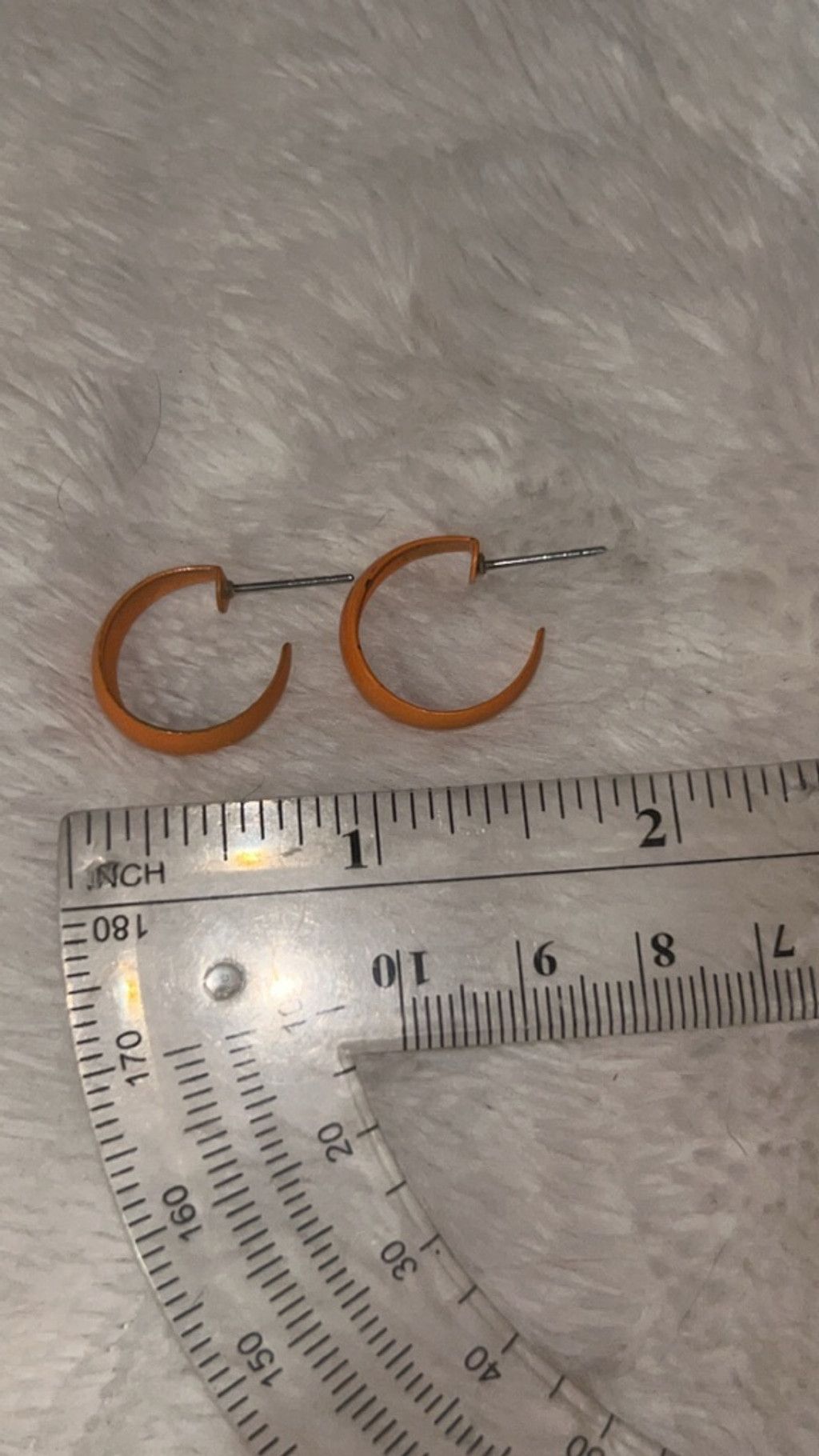 The Unbranded Brand Women's Unbranded Orange Hoop Earrings One Size Size ONE SIZE - 3 Thumbnail
