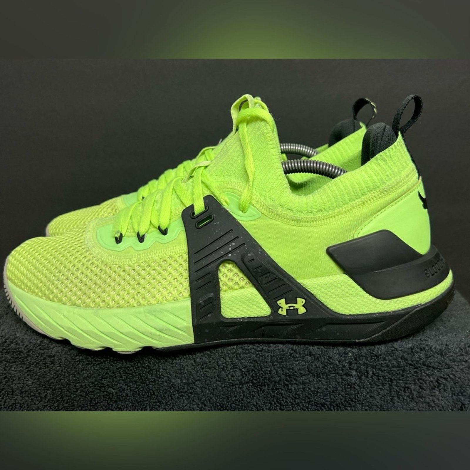 Under Armour Under Armour Project Rock 4 'Quirky Lime' Green/Black Men Size US 11.5 / EU 44-45 - 3 Thumbnail