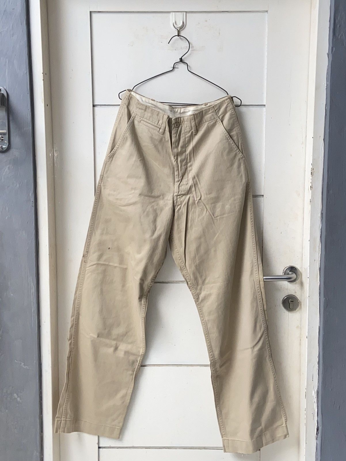 image of Denime Cream Long Pants, Men's (Size 28)