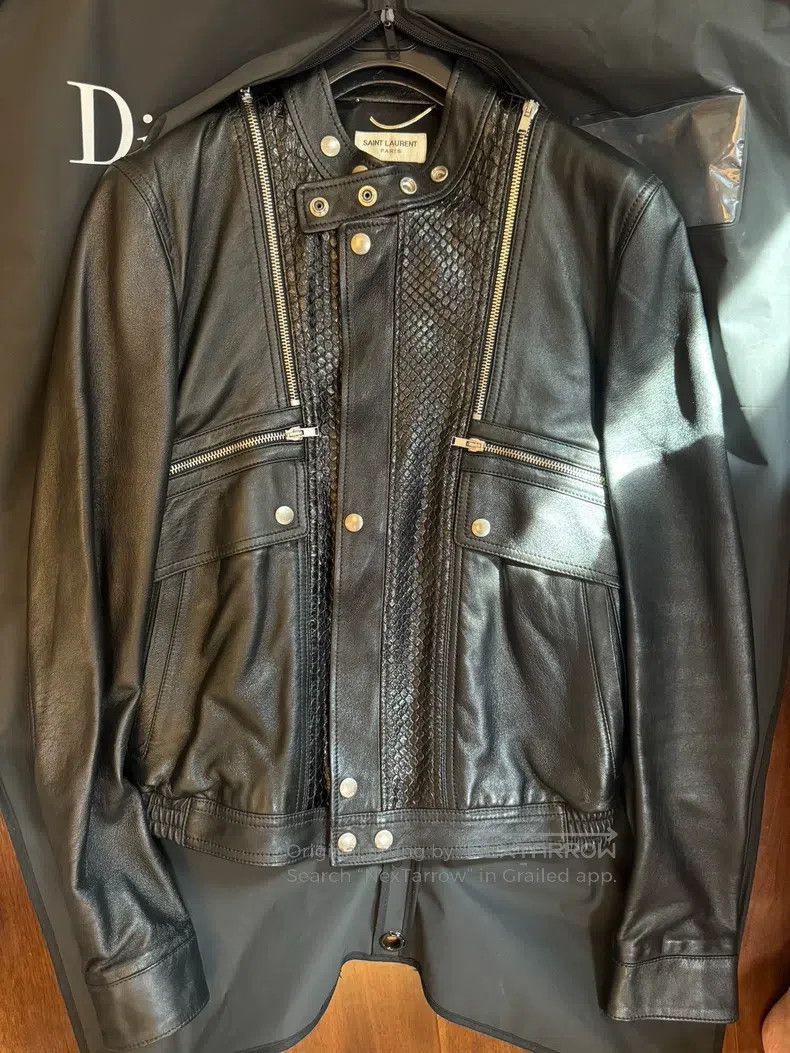 Saint Laurent Paris Saint Laurent Paris Snake Leather Jacket Leather Jacket Mo Size US M / EU 48-50 / 2 - 4 Thumbnail