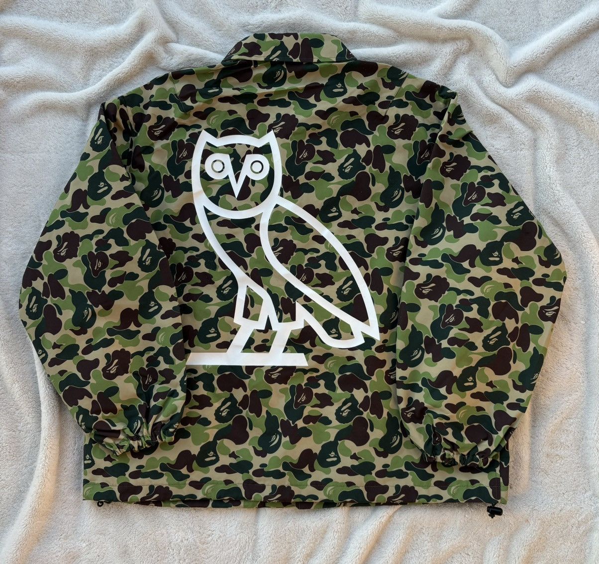 Bape × October's Very Own Bape x OVO Green Camo Coach Jacket Size US L / EU 52-54 / 3 - 4 Thumbnail