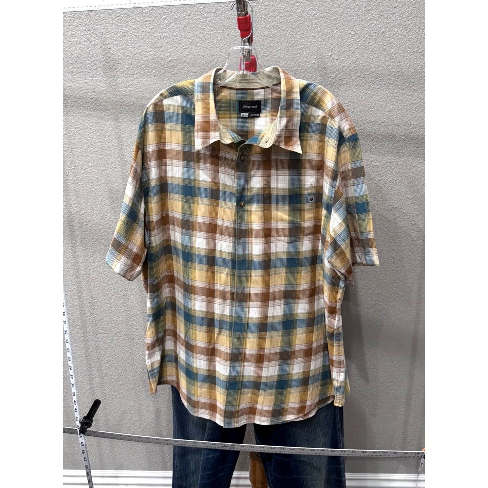 Marmot Marmot Shirt XXL 2XL Plaid Short Sleeve Button Up Men Multicolor Mens Size US XXL / EU 58 / 5 - 2 Thumbnail