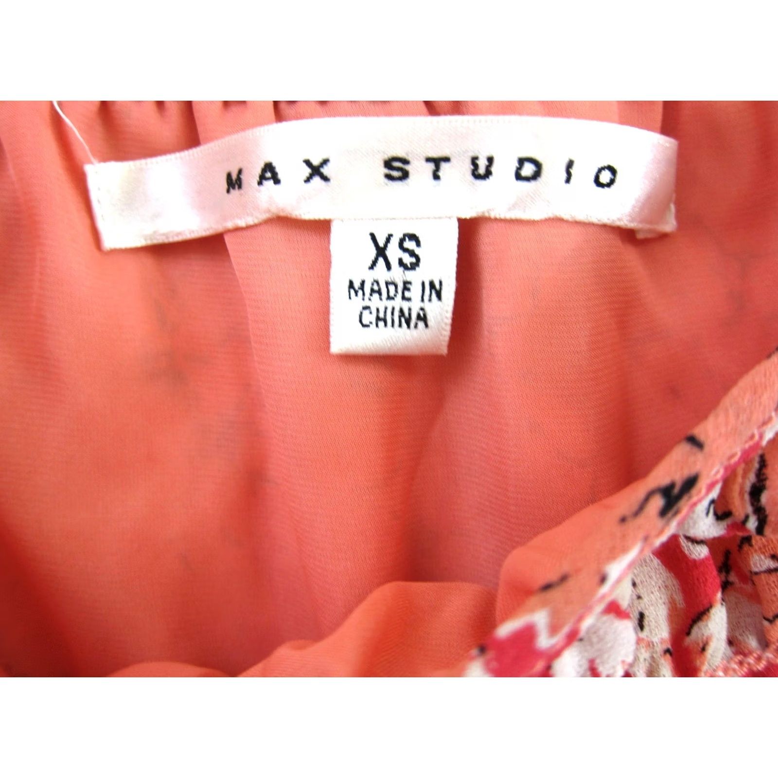 Vintage Max Studio Pink White Floral Sleeveless Ruffle Sheath XS Dress Woman Size XS / US 0-2 / IT 36-38 - 3 Thumbnail