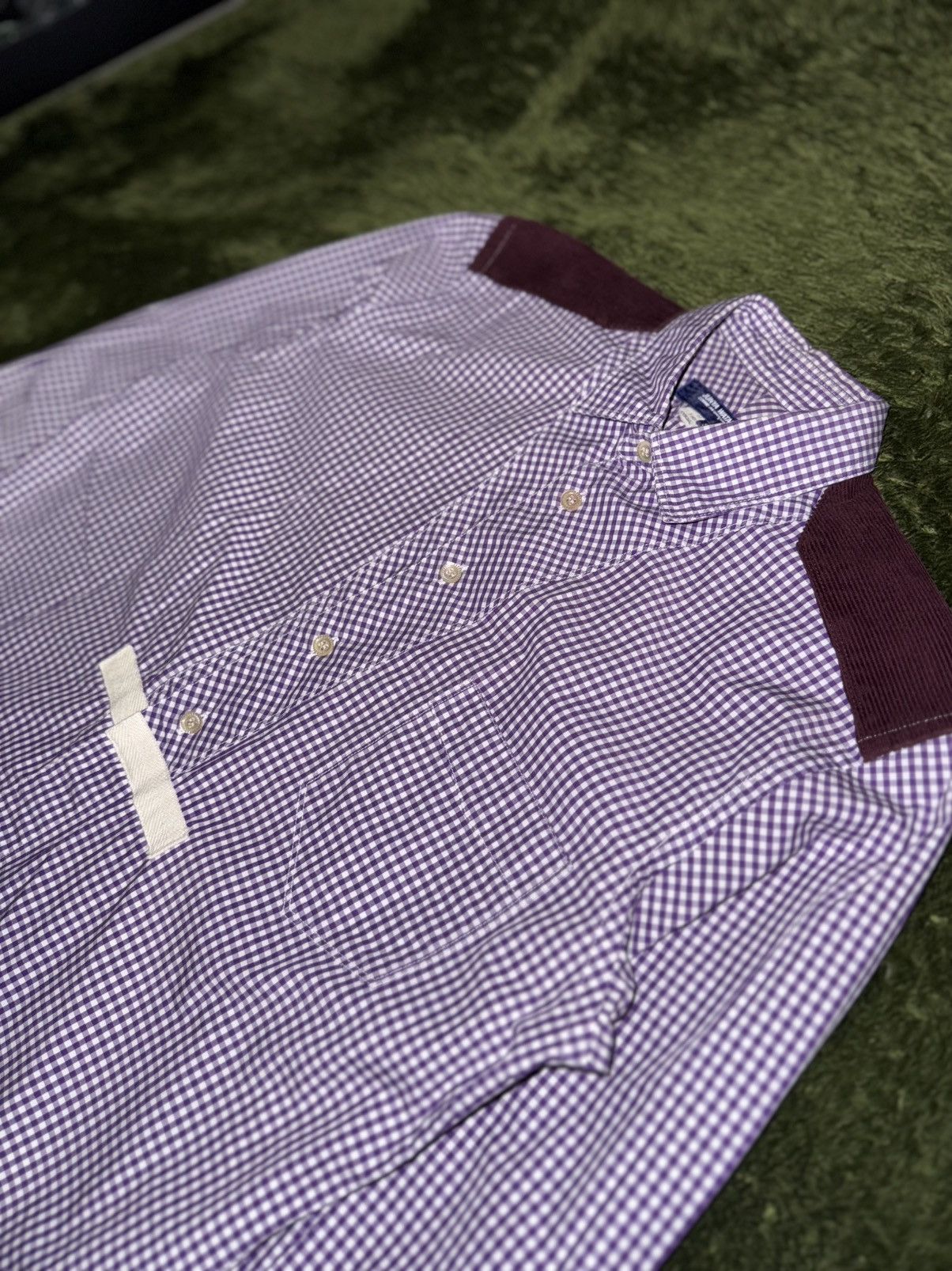 Junya Watanabe [S] Junya Watanabe 11AW Gingham Check Corduroy Patch Shirt Size US S / EU 44-46 / 1 - 2 Thumbnail