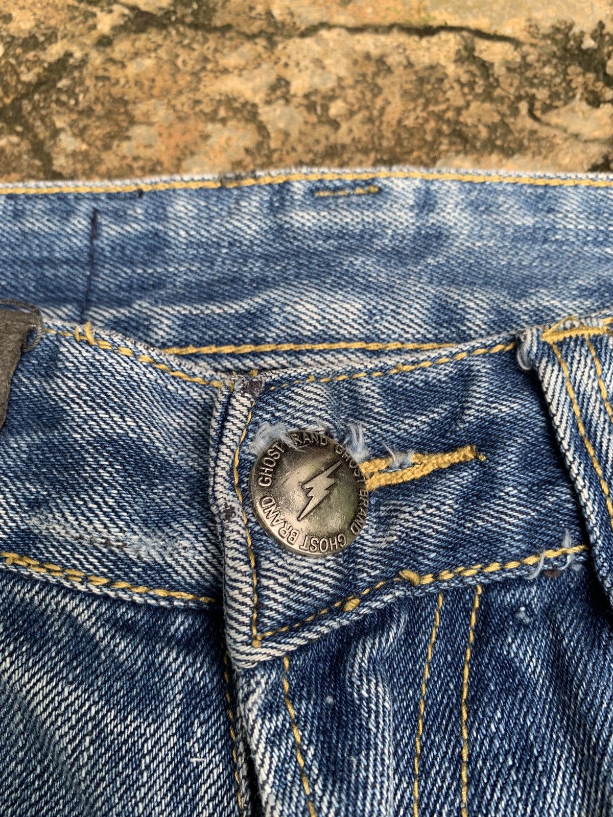 If Six Was Nine × Japanese Brand 2000s Ghost Brand Technical Disstressed Style Jeans Pants Size 29" - 7 Thumbnail