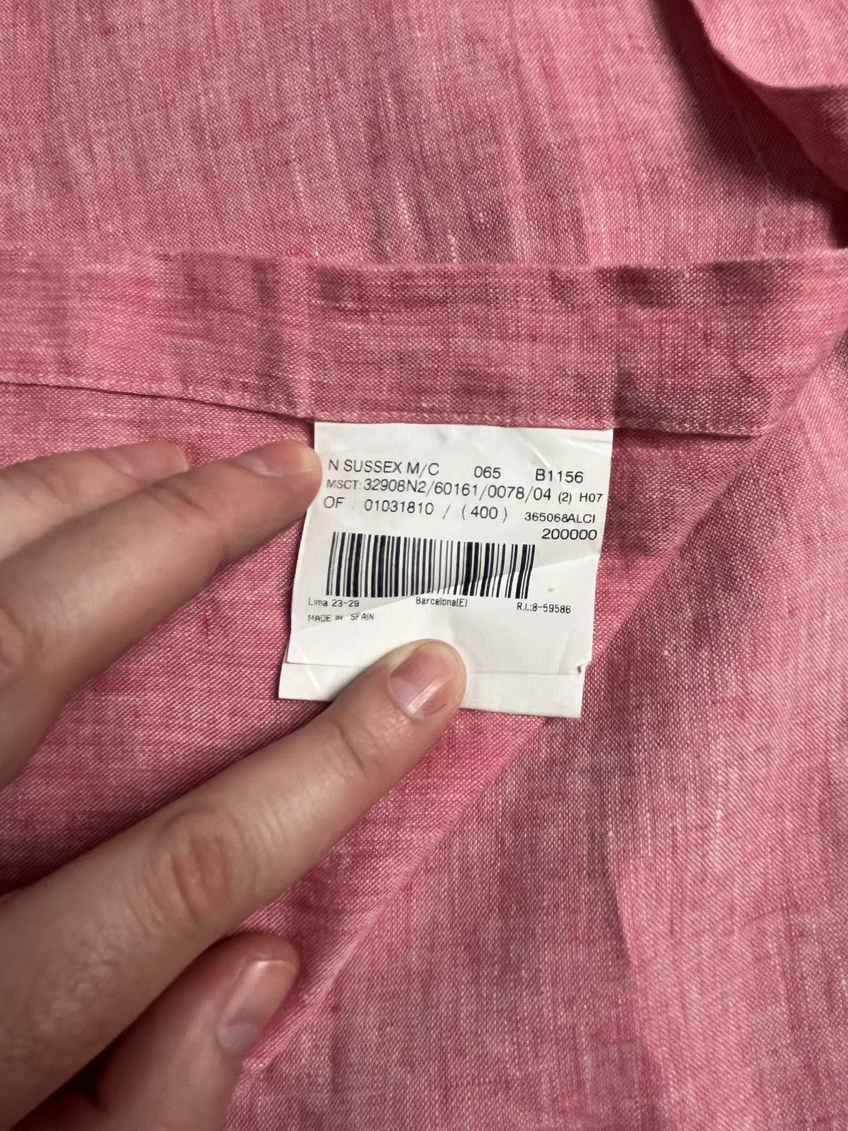 Burberry × Vintage Linen Vintage🔥Burberry London Shirt Size US L / EU 52-54 / 3 - 10 Thumbnail